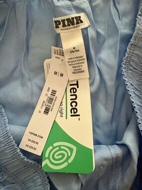 PINK Victoria's Secret Light Blue Tencel Pajama Shorts